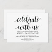 Rustikale Einladungskarte für den Brunch nach der Einladung (Vorne/Hinten)