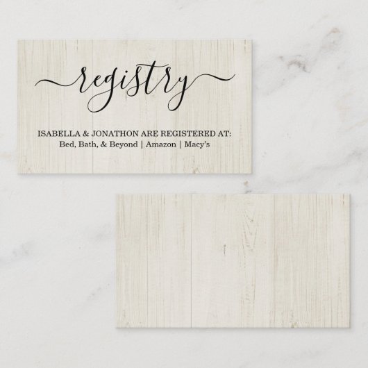 Rustikale Eintragung / Einladung (Vorne/Hinten)