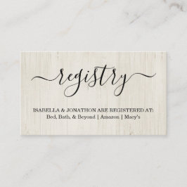 Rustikale Eintragung / Einladung