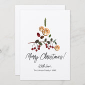 Rustikale, einzigartige Weihnachtsbaumfamilie Feiertagskarte (Vorne/Hinten)