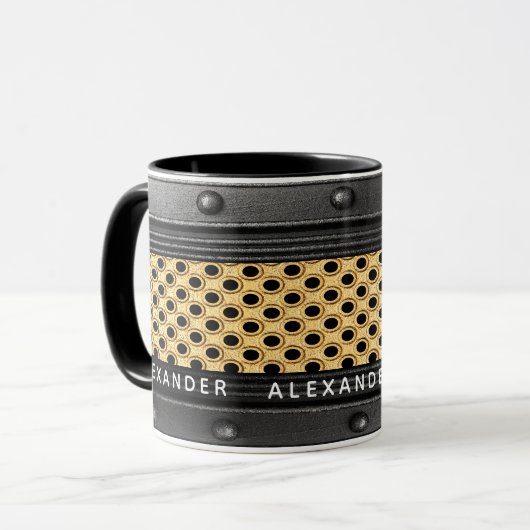 Rustikale eiserne industrielle Typ Männer Tasse (Vorderseite Links)