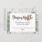 Rustikale Elch Baby Duschdusche Windelwaschkarte Einladung (Vorne/Hinten)