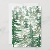 Rustikale Elch-Hochzeitseinladung mit Baum Einladung (Rückseite)
