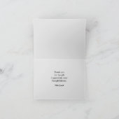 Rustikale Elch-Silhouette mit Kariertem Schwarz Dankeskarte (Innenseite)