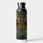 Rustikale Elche bohenhafte Waldwälder Grünflächen Trinkflasche (Links)