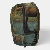 Rustikale Elche boho Wald Grünflächen Waschbeutel (Rechts)