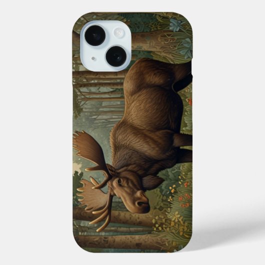 Rustikale Elche bohoboldes Waldgebiet Case-Mate iPhone Hülle (Rückseite)