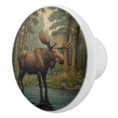 Rustikale Elche bohoboldes Waldgebiet Keramikknauf (Rechts)