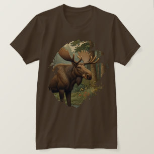 Rustikale Elche bohoboldes Waldgebiet T-Shirt