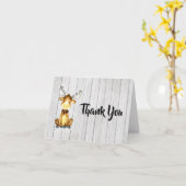 Rustikale Elche danken Ihnen zu kardieren Karte (Gelbe Blume)