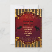 Rustikale Elche und goldene Aspen Bäume Hochzeit Save The Date (Rückseite)