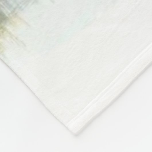 Rustikale Elchhütte Wasserfarbe Fleecedecke (Ecke)