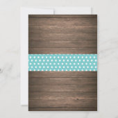 Rustikale Elefant Baby Dusche Einladung Aqua (Rückseite)