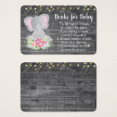 Rustikale Elefant Baby Girl Dusche für ein Buch (Vorne & Hinten)