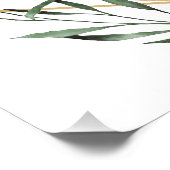 Rustikale Elegance-Blume, goldgeometrisch, Hochzei Poster (Ecke)