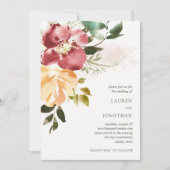 Rustikale Elegance | Blumenhochzeit Einladung (Vorderseite)