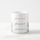 Rustikale Elegance Blumenname Custom Soft Colors Kaffeetasse (Mittel)