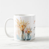 Rustikale Elegance Blumenname Custom Soft Colors Kaffeetasse (Links)