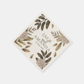 Rustikale Elegance Blumenzwiebeln Dekoration Servi Serviette (Ecke)