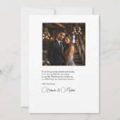 Rustikale Elegance Bronze Geometric Floral Wedding Dankeskarte (Rückseite)