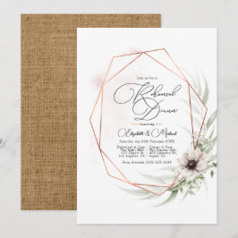 Rustikale Elegance Bronze Geometrische Probe Abend Einladung