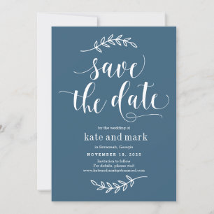 Rustikale Elegance EDITABLE FARBE Save the Date Ca Dankeskarte