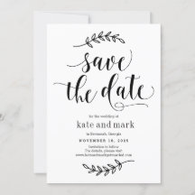 Rustikale Elegance EDITABLE FARBE Save the Date Ca
