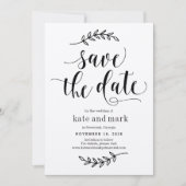 Rustikale Elegance EDITABLE FARBE Save the Date Ca Dankeskarte (Vorderseite)