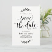 Rustikale Elegance EDITABLE FARBE Save the Date Ca Einladung (Stehend Vorderseite)