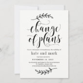 Rustikale Elegance EDITABLE FARBE Wedding Update C Save The Date (Vorderseite)