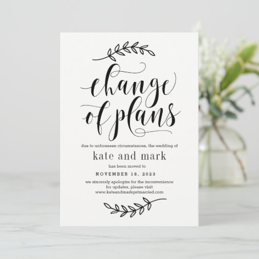 Rustikale Elegance EDITABLE FARBE Wedding Update C Save The Date (Stehend Vorderseite)