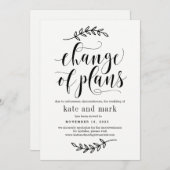 Rustikale Elegance EDITABLE FARBE Wedding Update C Save The Date (Vorne/Hinten)