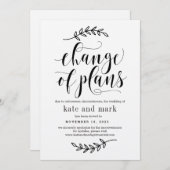 Rustikale Elegance EDITABLE FARBE Wedding Update C Save The Date (Vorne/Hinten)
