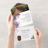 Rustikale Elegance Eine einzigartige Weinroute All In One Einladung (Abreißen)