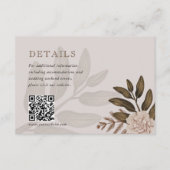 Rustikale Elegance Floral Hochzeitkarten Begleitkarte (Vorderseite)