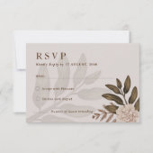 Rustikale Elegance Floral Wedding RSVP Cards Dankeskarte (Vorderseite)