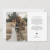 Rustikale Elegance Foto Collage Hochzeit Dankeskarte (Rückseite)