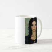 Rustikale Elegance - Freckled Beauty Portrait Kaffeetasse (VorderseiteRechts)