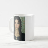 Rustikale Elegance - Freckled Beauty Portrait Kaffeetasse (Vorderseite Links)