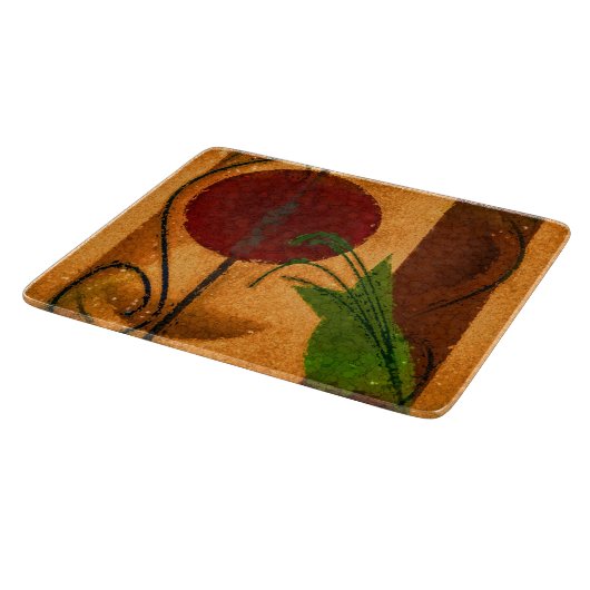 Rustikale Elegance Geometrischer Herbst Abstrakt Schneidebrett (Ecke)