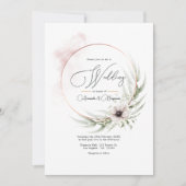 Rustikale Elegance Greenerity & Copper Wedding QR  Einladung (Vorderseite)