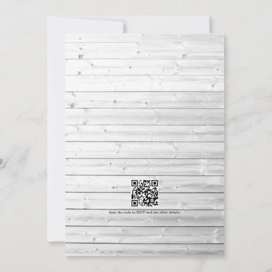 Rustikale Elegance Greenerity & Copper Wedding QR Einladung (Rückseite)