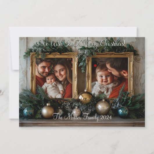 Rustikale Elegance Personalisierte Weihnachten (Vorderseite)