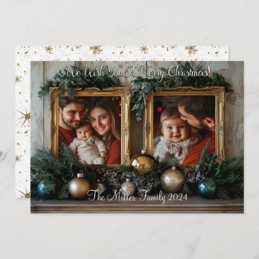 Rustikale Elegance Personalisierte Weihnachten (Vorne/Hinten)