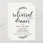 Rustikale Elegance Probe Abendessen Einladung (Vorne/Hinten)