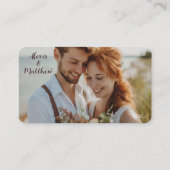 Rustikale Elegance QR Code UAWG-Umschließungskarte Begleitkarte (Rückseite)