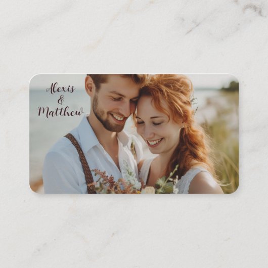 Rustikale Elegance QR Code UAWG-Umschließungskarte Begleitkarte (Rückseite)