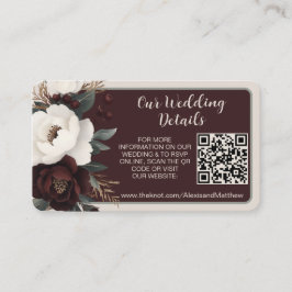 Rustikale Elegance QR Code UAWG-Umschließungskarte Begleitkarte