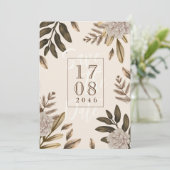 Rustikale Elegance Save the Date Einladungen (Stehend Vorderseite)