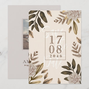 Rustikale Elegance Save the Date Einladungen